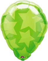 18" Anagram Brand Perfect Balloon Green Stars Balloon