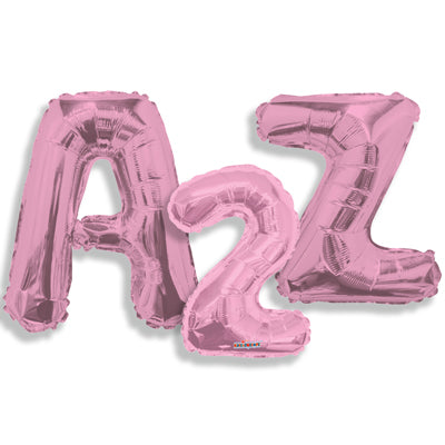 14" Convergram Brand Pink Number and Letter Balloons