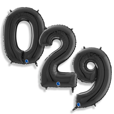 26" Europe Brand Black Number Balloons