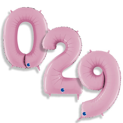 26" Europe Brand Pastel Pink Number Balloons