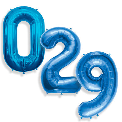 34" Northstar Brand Blue Number and Letters Balloons