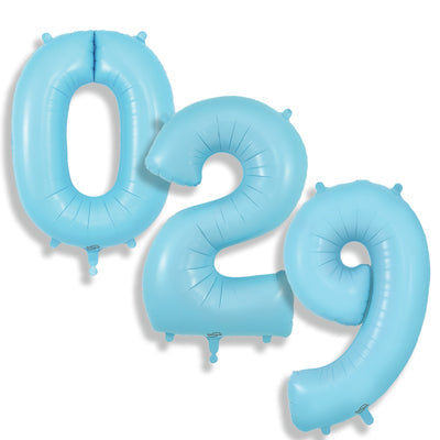34" Oaktree Brand Matte Blue Numbers Balloons