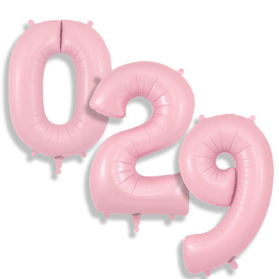 34" Oaktree Brand Matte Pink Numbers Balloons