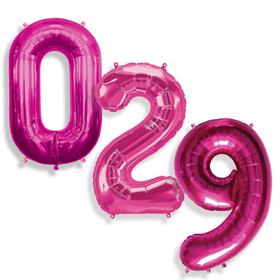 34" Northstar Brand Magenta Number and Letters Balloons