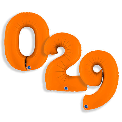 40" Europe Brand Matte Orange Number Balloons