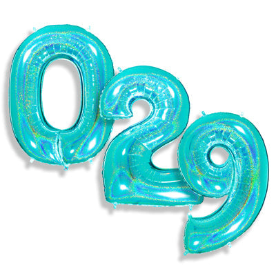 40" Europe Brand Tiffany Glitter Number Balloons