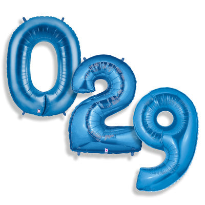 40" Betallic Brand Blue Number Balloons