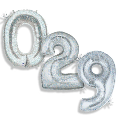 40" Betallic Brand Holographic Number Balloons