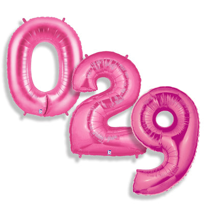 40" Betallic Brand Pink Number Balloons