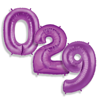 40" Betallic Brand Purple Number Balloons