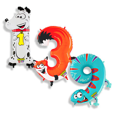 40" Betallic Brand Zooloons Number Balloons