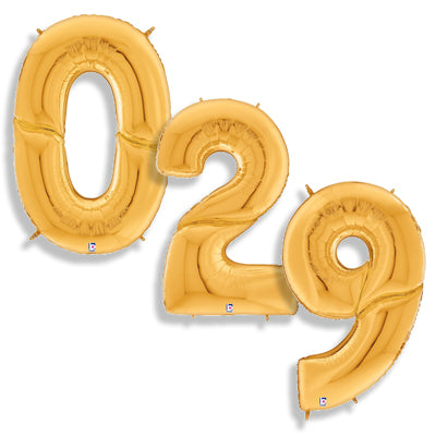 64" Betallic Brand Gold Gigaloon Number Balloons