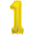 34" Northstar Brand Packaged Number 1 - Gold Foil Balloon