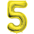34" Northstar Brand Packaged Number 5 - Gold Foil Balloon