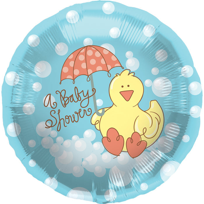 18" Foil Balloon Baby Shower Ducky Packaged