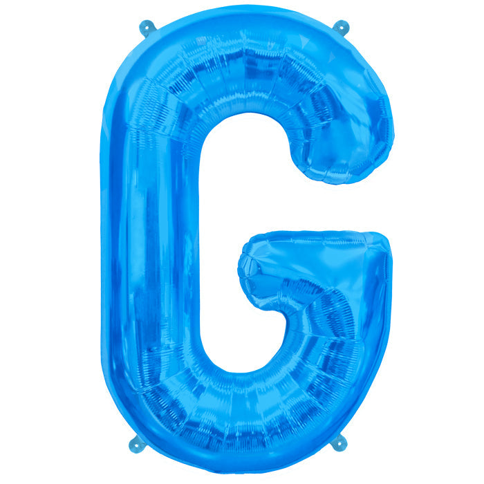 34" Northstar Brand Packaged Letter G - Blue Foil Balloon