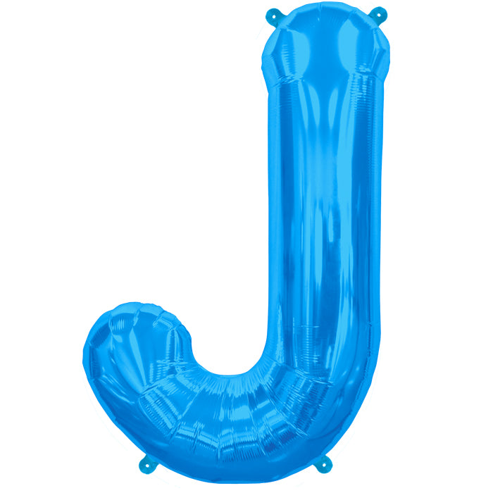 34" Northstar Brand Packaged Letter J - Blue Foil Balloon