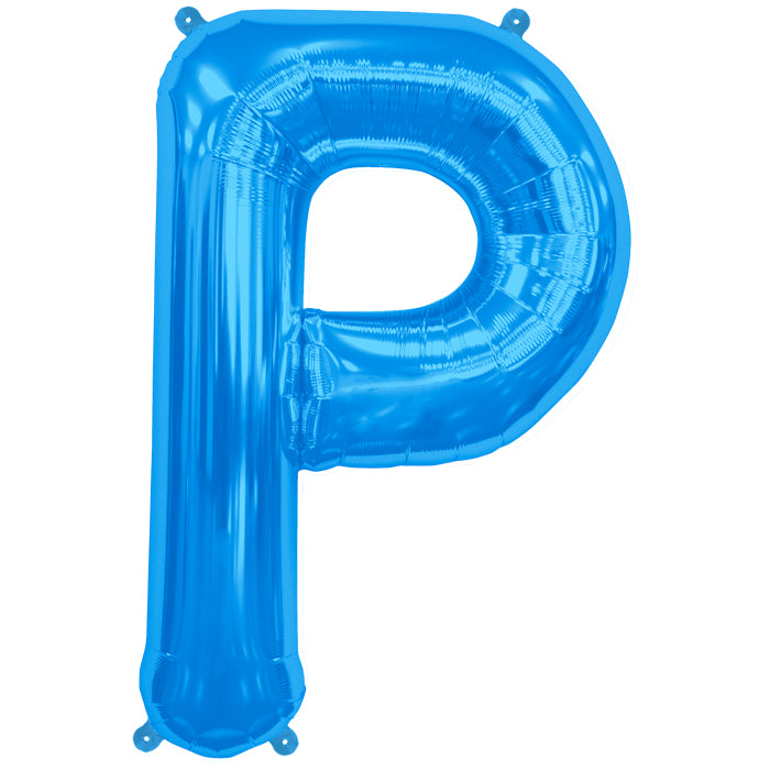 34" Northstar Brand Packaged Letter P - Blue Foil Balloon