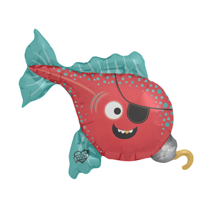 41" Foil Balloon Pirate Fish