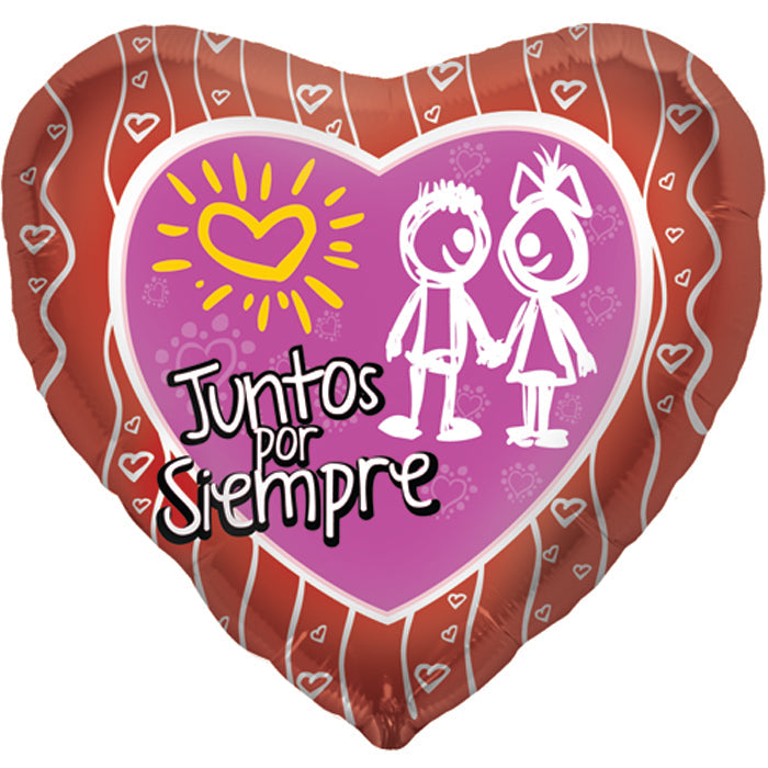 18" Foil Balloon Juntos Por Siempre (Spanish)