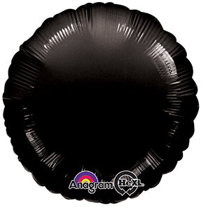 18" Black Circle Anagram Brand Balloon