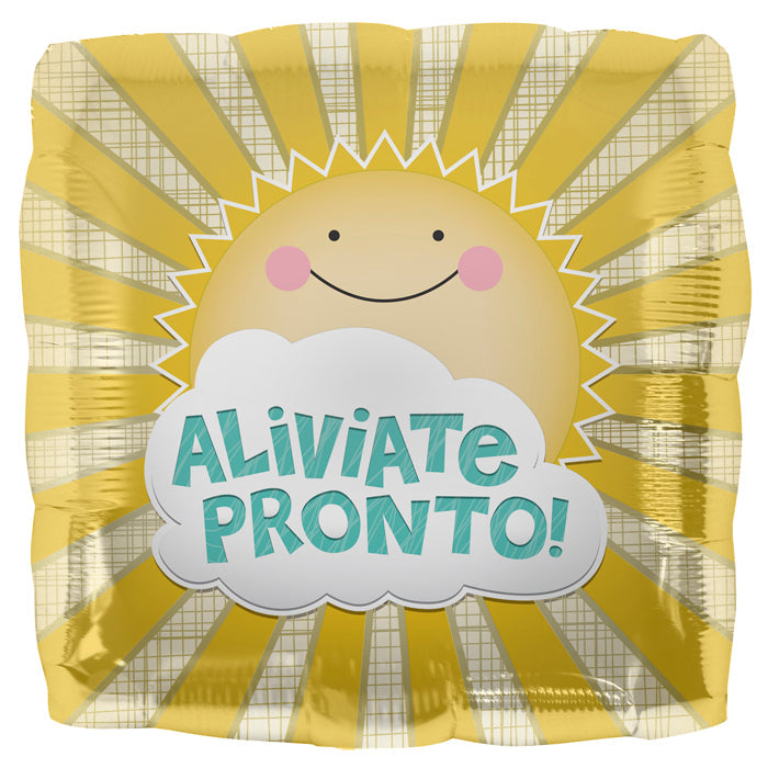 18" Foil Balloon Aliviate Pronto Sol (Spanish)