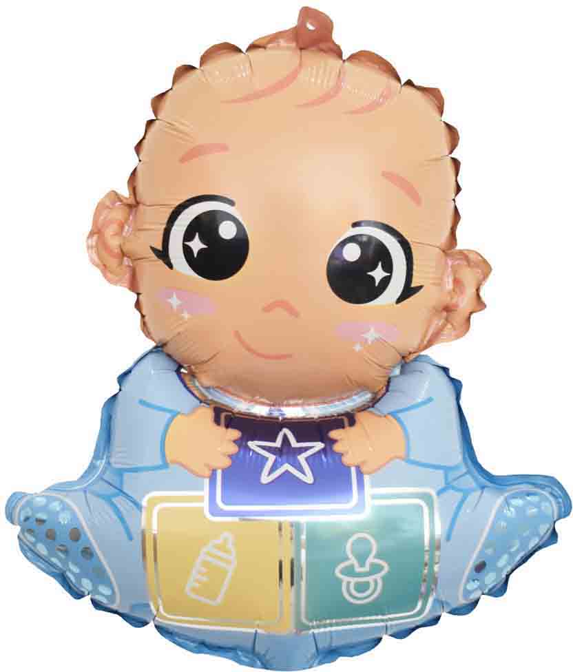 19" Airfill Only Baby Boy Foil Balloon