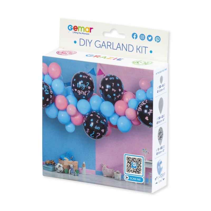Do It Yourself (DIY) Garland Kit Gender Reveal