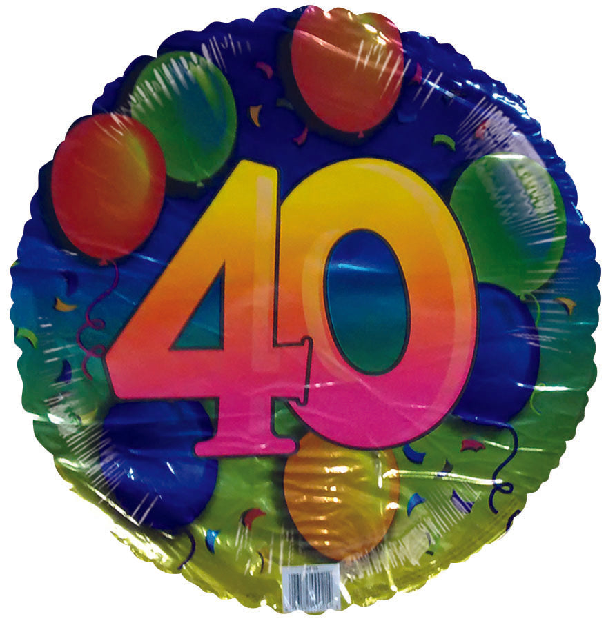 18" 40th Floating Balloons