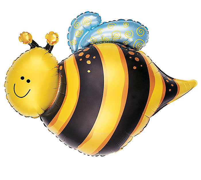25" Large Happy Bee Foil Balloon