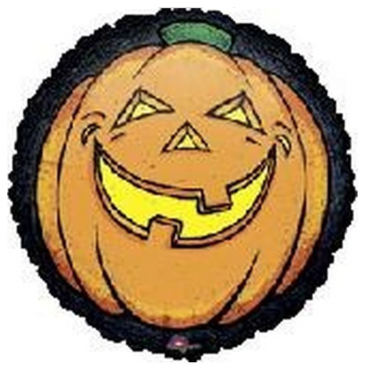 30" Black Border Pumpkin Balloon