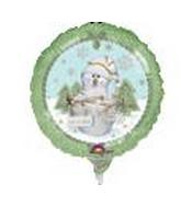 4" Airfill Only Let It Snow Snowman Balloon