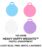 100 Gram Happy Balloon Weights Pastel Assorted (10 Pack)