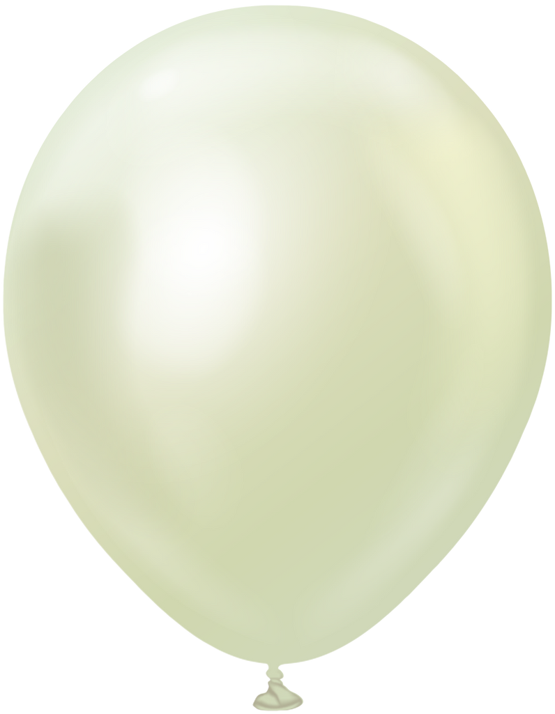 12" Kalisan Latex Balloons Mirror Green Gold (50 Per Bag)