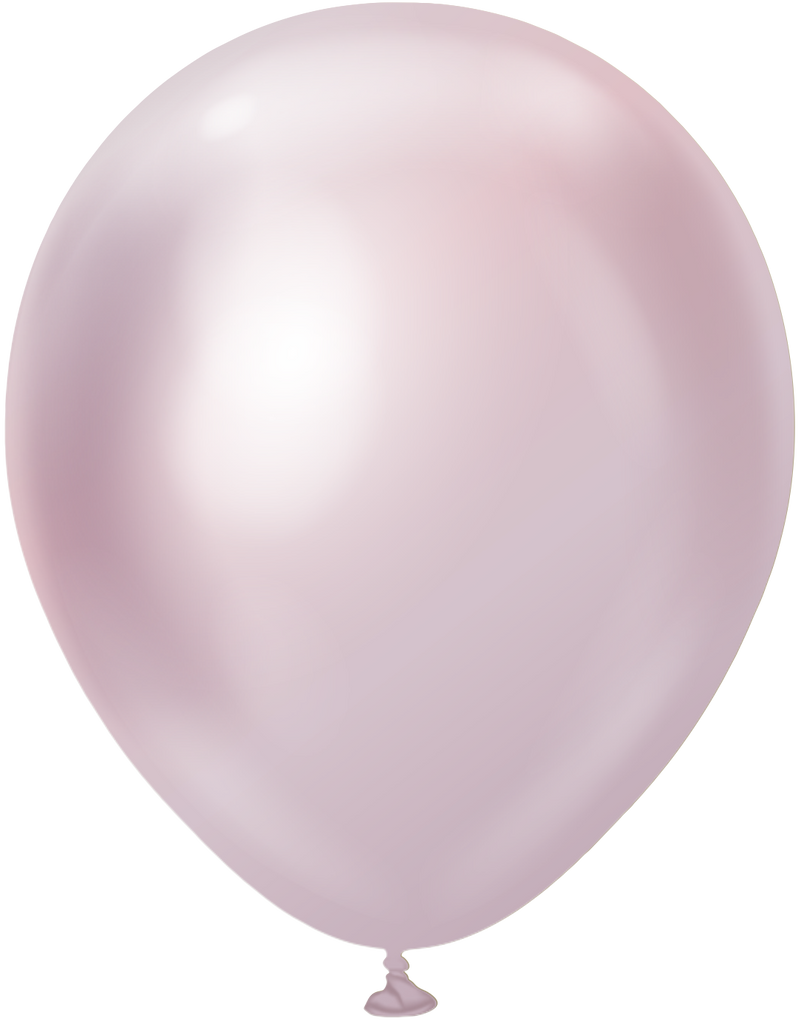 12" Kalisan Latex Balloons Mirror Pink Gold (50 Per Bag)