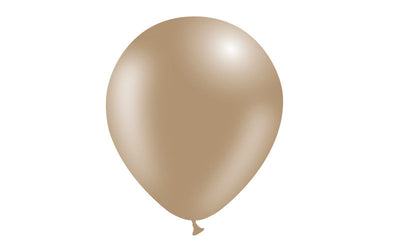 A single 12'' Balloonia Latex Balloon in Standard Caramel Toffee from the Balloonia Professional Line floats against a plain white background.