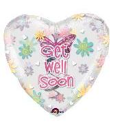 32" Get Well Butterfly Swirl Insider Balloon