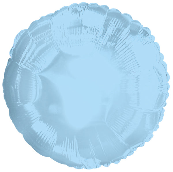 18" CTI Brand Powder Blue Circle Balloon