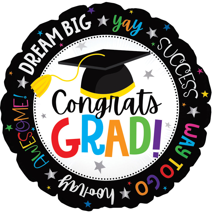 17" Dream Big Grad! Foil Balloons