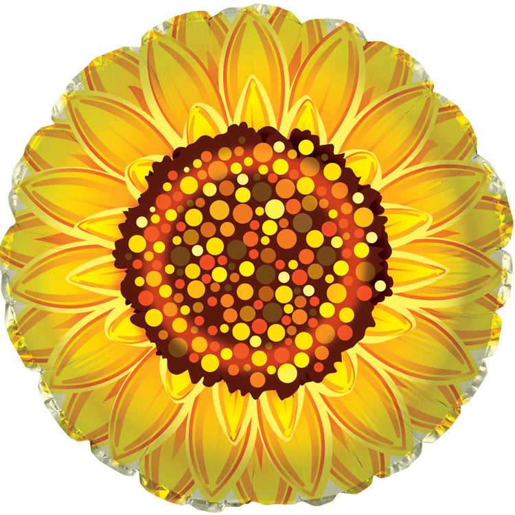 17" Graphic Sunflower Foil Balloon