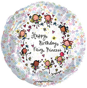 17" Juicy Lucy Happy Birthday Day Fairy Packaged Balloon