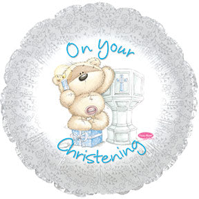 17" On Your Christening Boy Balloon