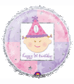 18" 1st Birthday Girl Foil Balloon