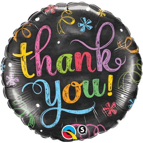 18 Inches Thank You Chalkboard Balloon Made by Qualatex