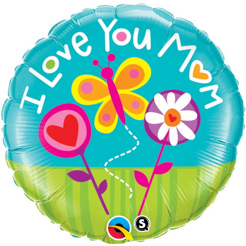 18" I Love You Butterfly Balloon