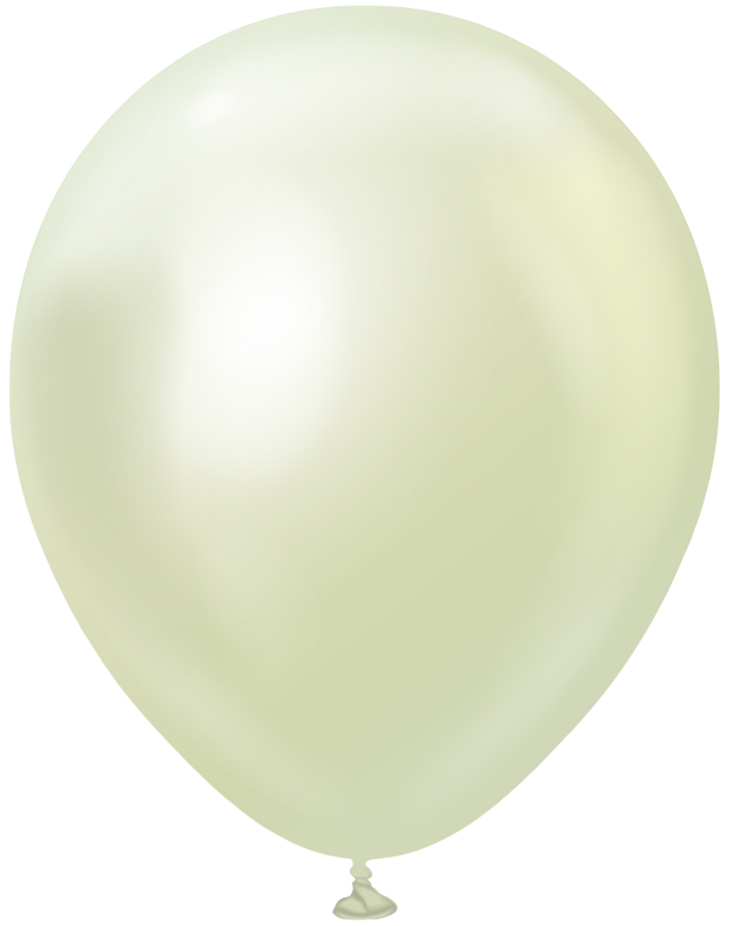 18" Kalisan Latex Balloons Mirror Green Gold (25 Per Bag)