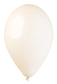 A single inflated 12" Gemar Latex Balloon in Standard Linen, featuring a knot at the bottom and isolated on a white background. Brand: Gemar. Comes from a bag of 50.