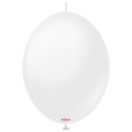 12 inches Kalisan BrandLinked Balloons Together Linking Balloons Called K Link Opaque Satin Snow White 50 Per Bag