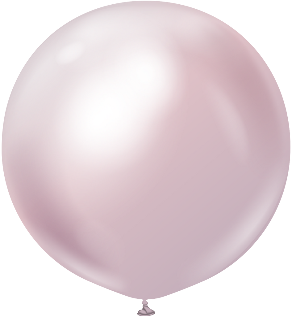 24" Kalisan Latex Balloons Mirror Pink Gold (5 Per Bag)