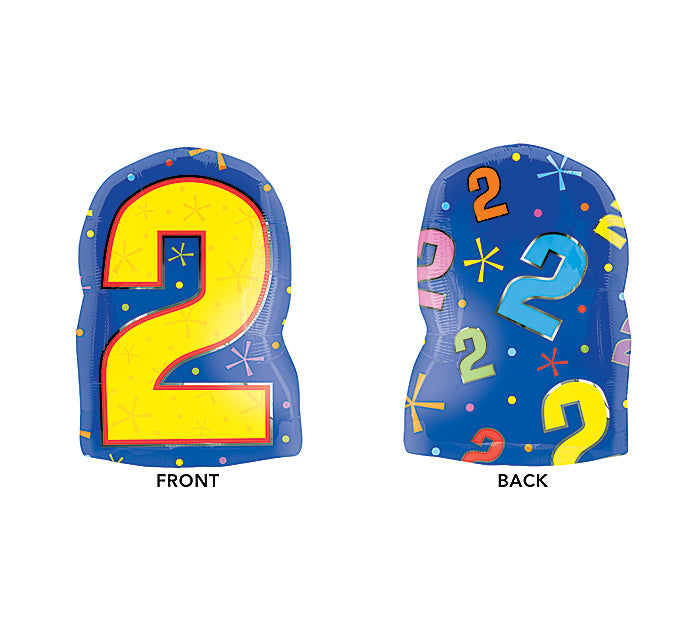 18" Junior Shape 2 Multi-Color Balloon Packaged
